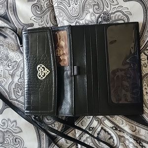 Brighton leather crossbody organizer purse